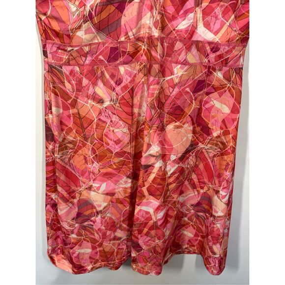 Marmot Women's Geometric Sleeveless Shelf Bra Racerback Taryn Dress Red Orange M - Picture 6 of 9